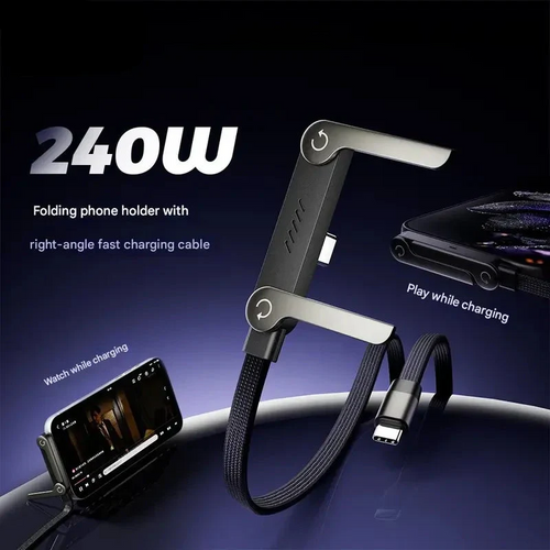 🔥 Buy 2 Get 1 Free | 2-in-1 Invisible Holder Charger Cable|240w super fast charging Fast Charging Cord