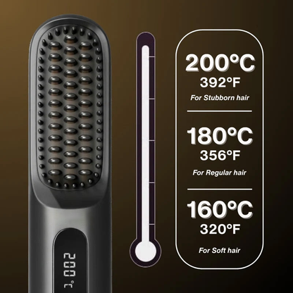 🏆 The Short Hair Specialist! The first smart styling comb designed specif 💖(Type-C charging design)