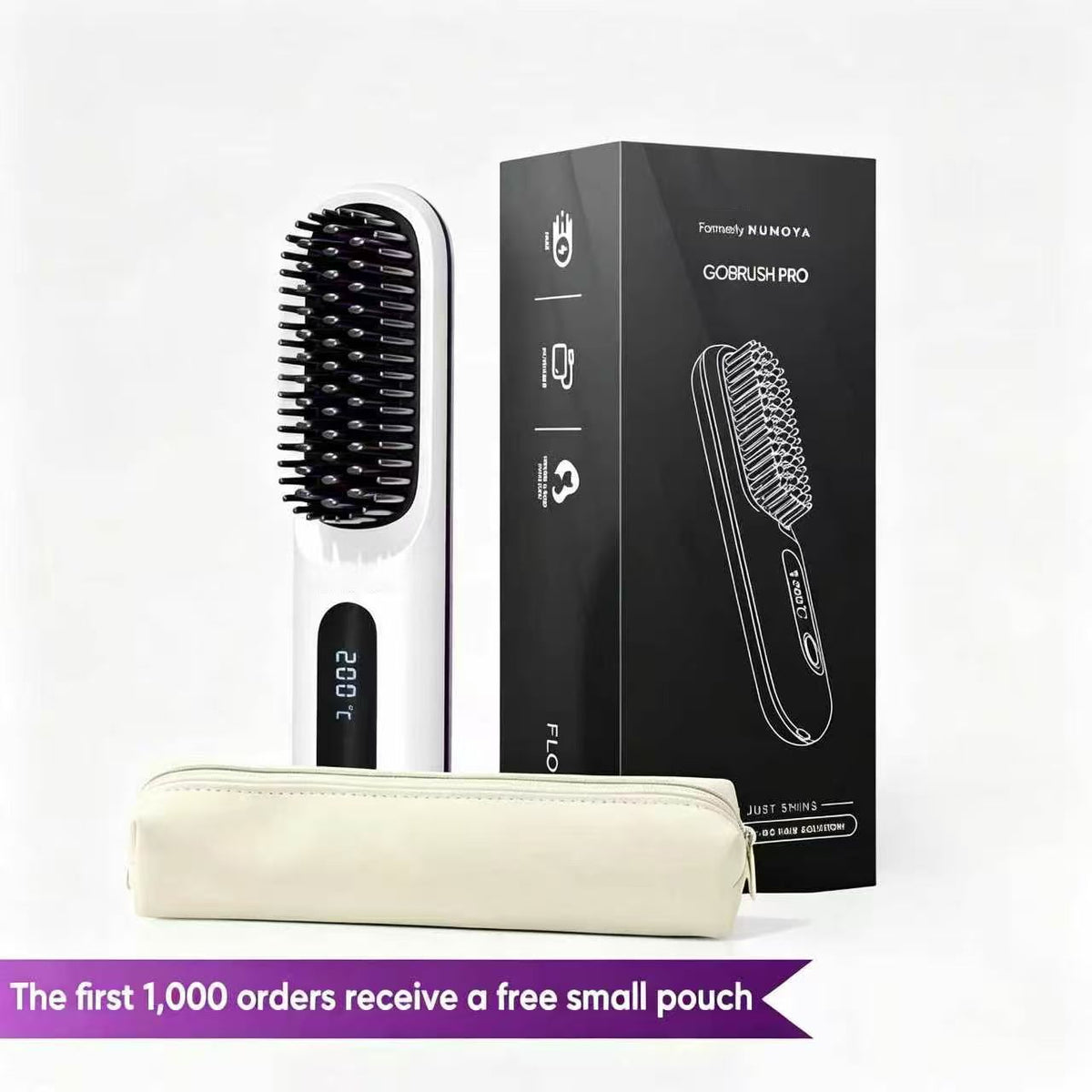 🏆 The Short Hair Specialist! The first smart styling comb designed specif 💖(Type-C charging design)