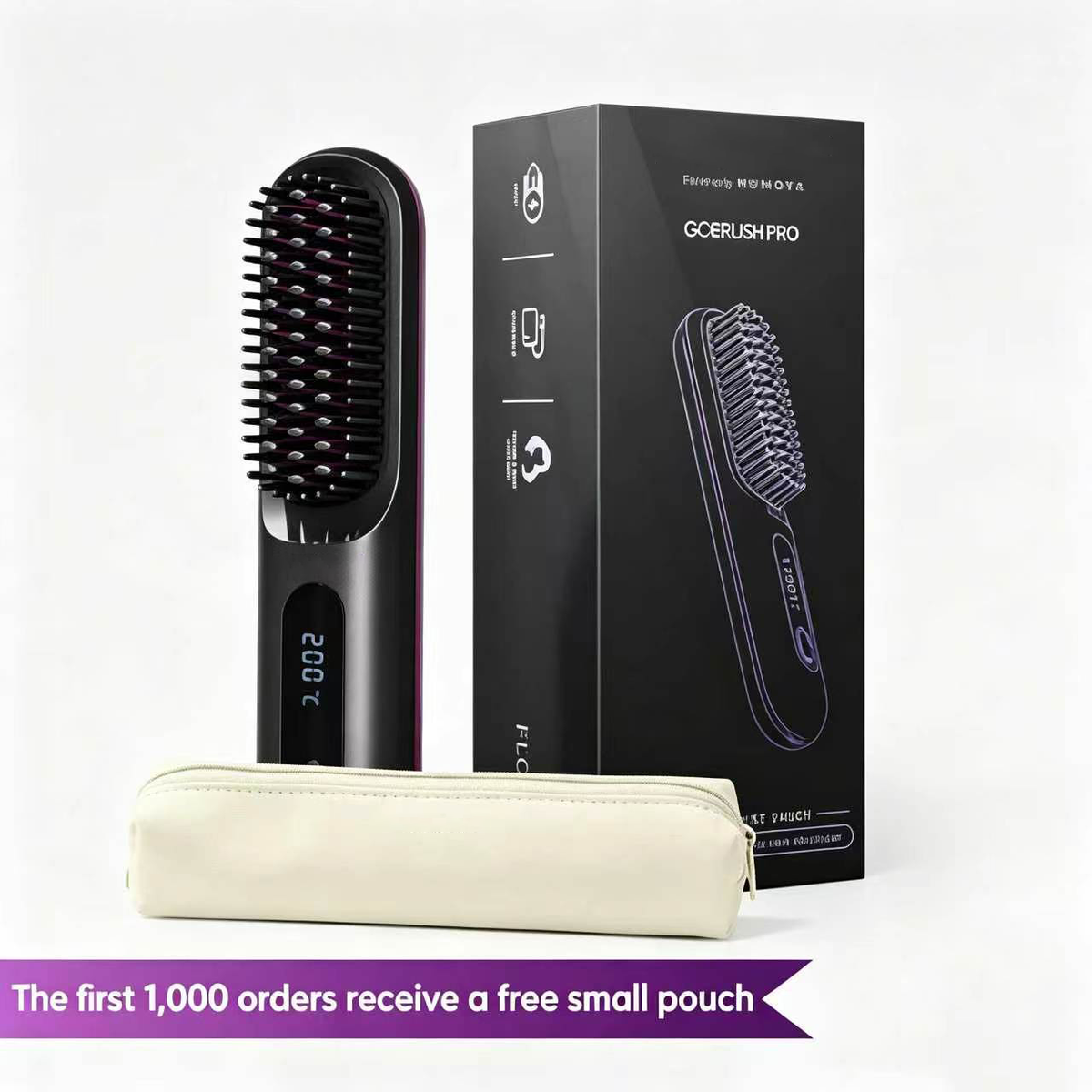 🏆 The Short Hair Specialist! The first smart styling comb designed specif 💖(Type-C charging design)