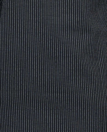 Kantha Stitch Black Threaded Cotton Tunic Top